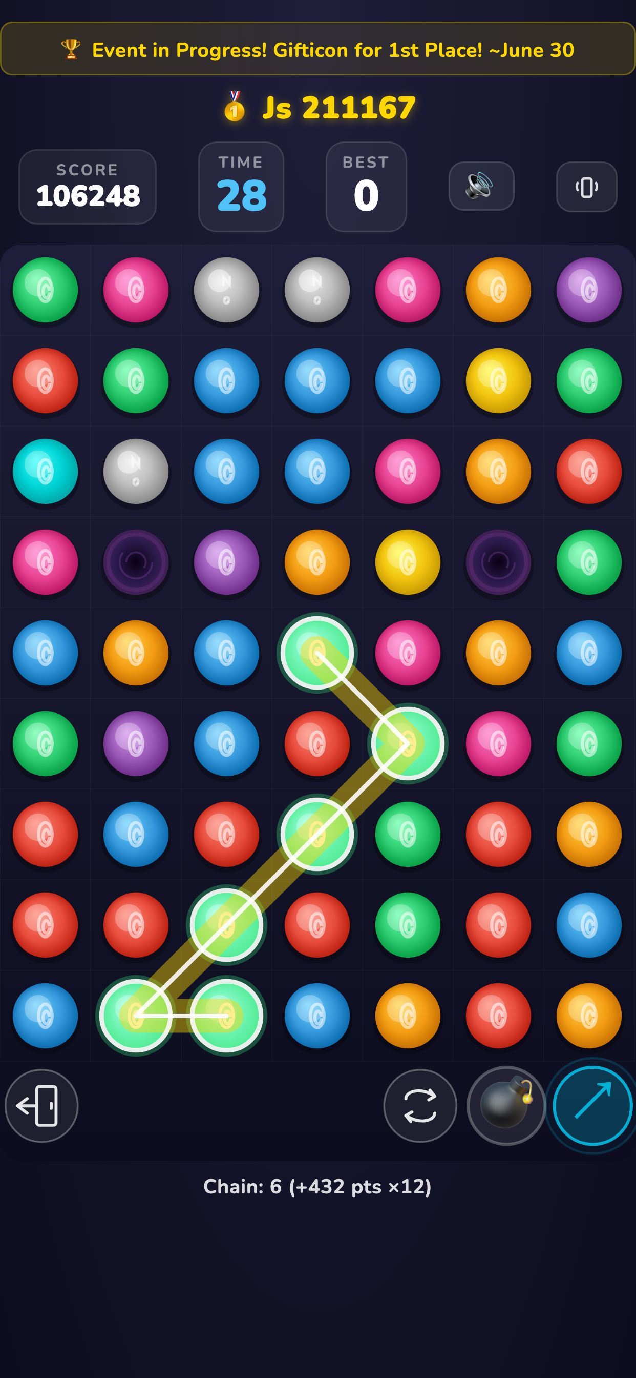 Clip Chain gameplay level